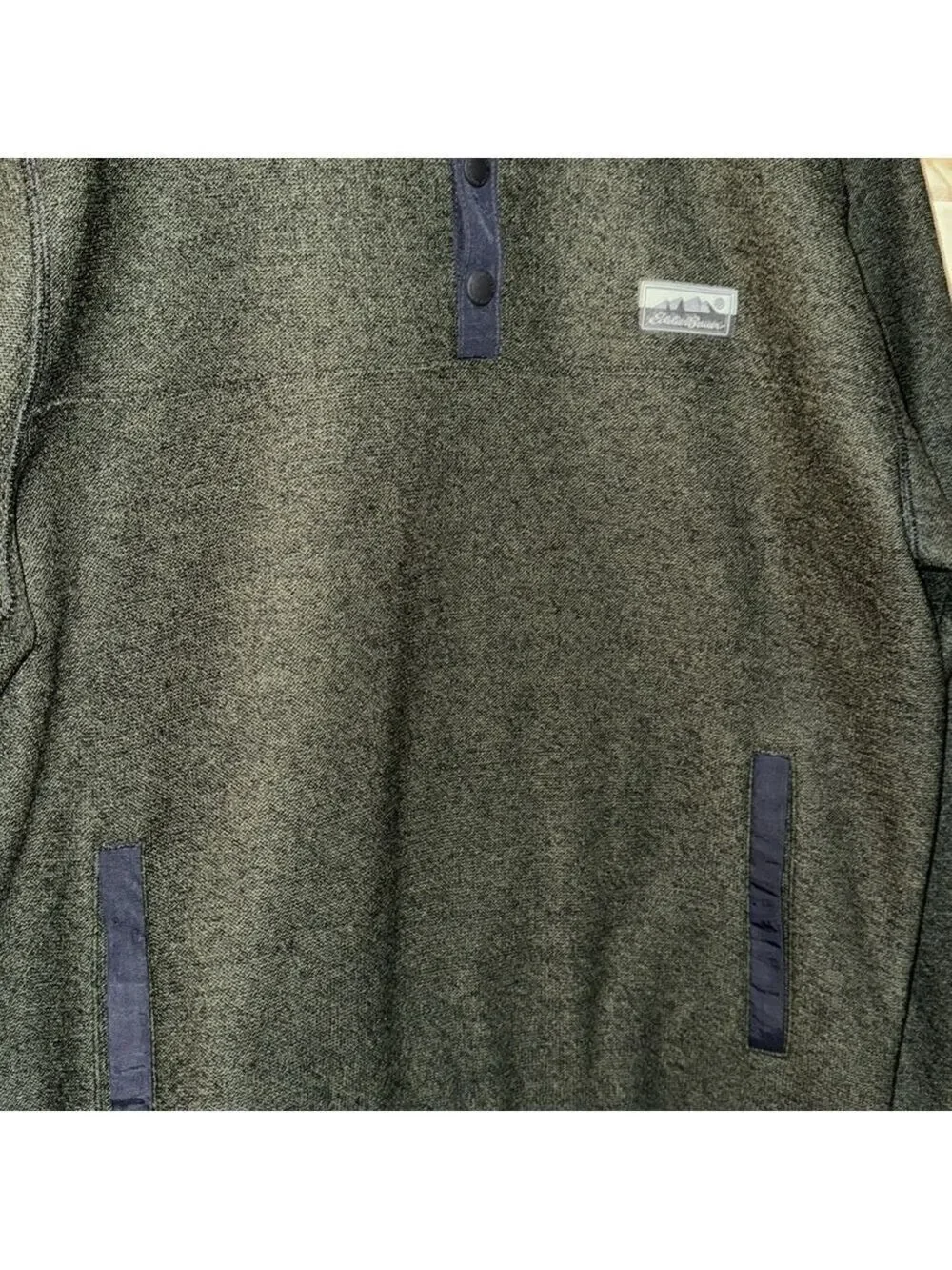 Eddie Bauer Green Fleece Sweater Mens Size Small